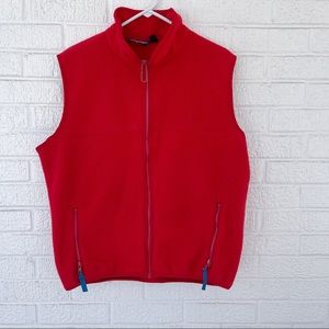Patagonia Zip Up Vest Vintage Fleece Red Size Large USED